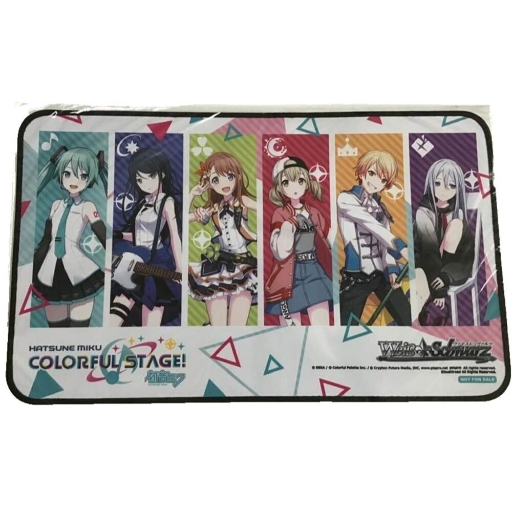 Bushiroad Hatsune Miku Colorful Stage Playmat Tabletop Weib Schwarz 19 x 12 NEW